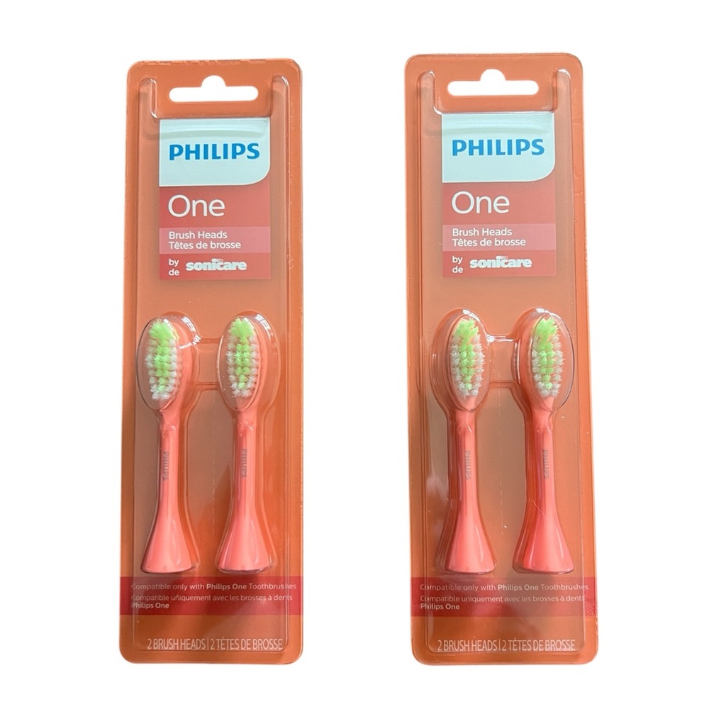 Philips One by Sonicare Miami Coral Replacement Brush‎ Heads NEW